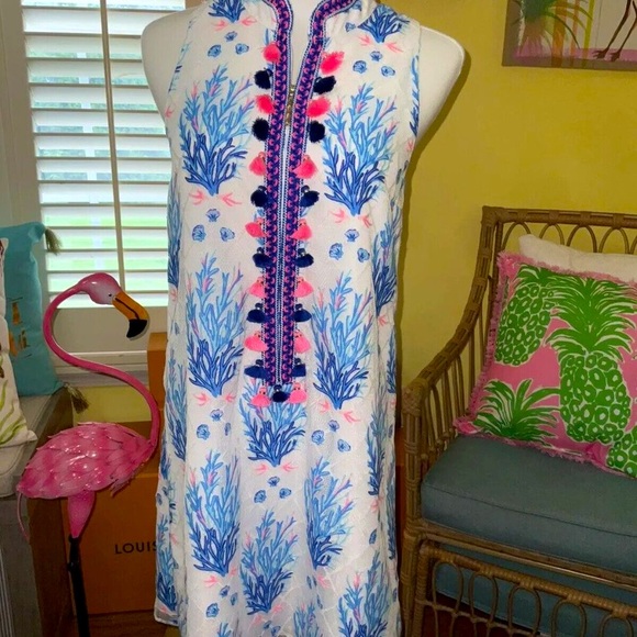 Lilly Pulitzer NWT Jane Shift Dress Seaspray Off Shore $278 HTF! Size 6 - Picture 2 of 6